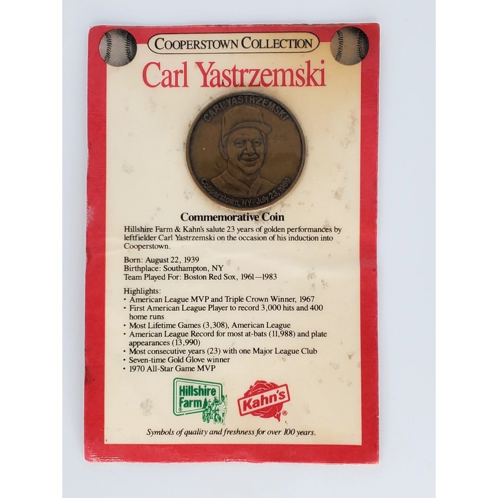1989‎ Cooperstown Collection Carl Yastrzemski Commemorative Coin
